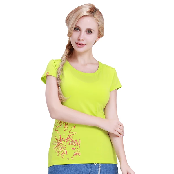 GN046 ROYALWAY спортивные женские футболки из хлопка, удобные дышащие футболки с коротким рукавом и круглым вырезом - Цвет: GN046
