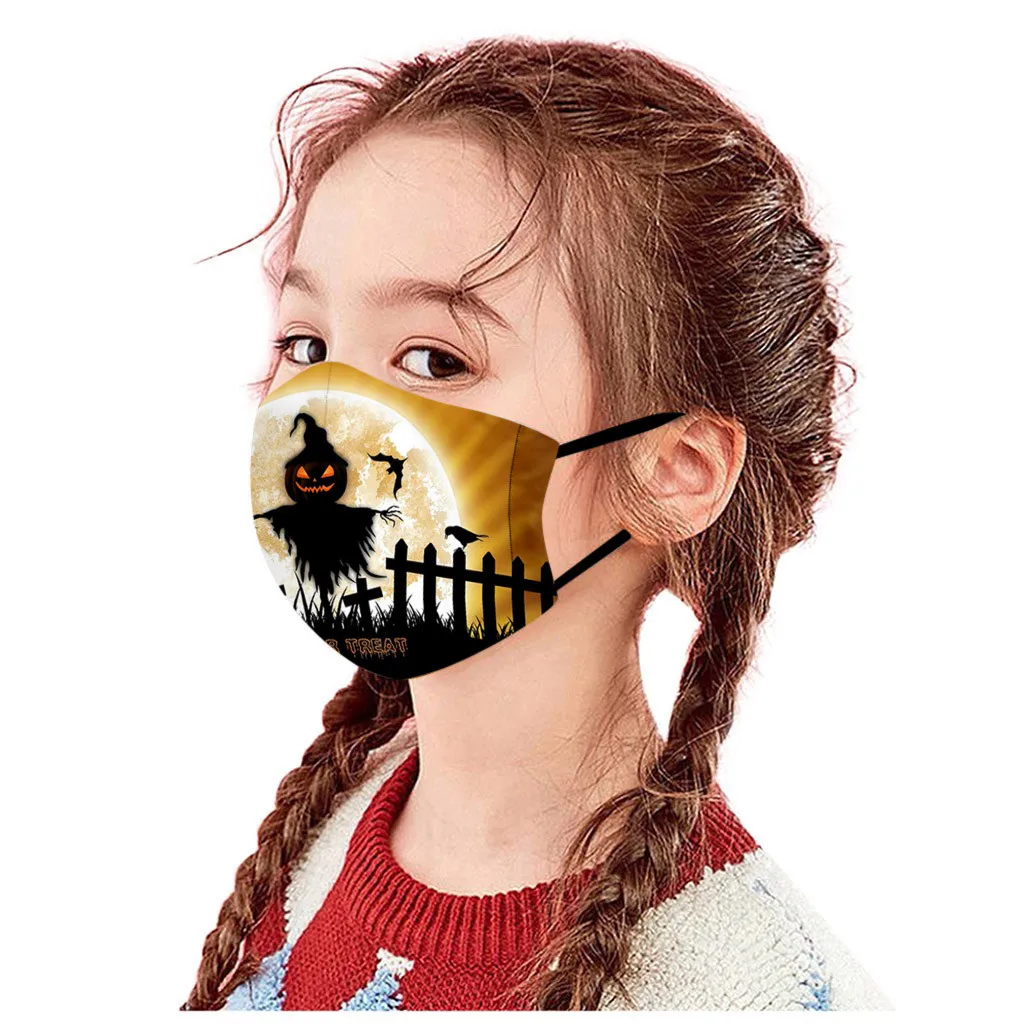 1pcs Child Fashion Cool Mouth Cover Holloween Pollution And Masks Safe Breathable Washable Reusable Face Mask For Kids Masque 5