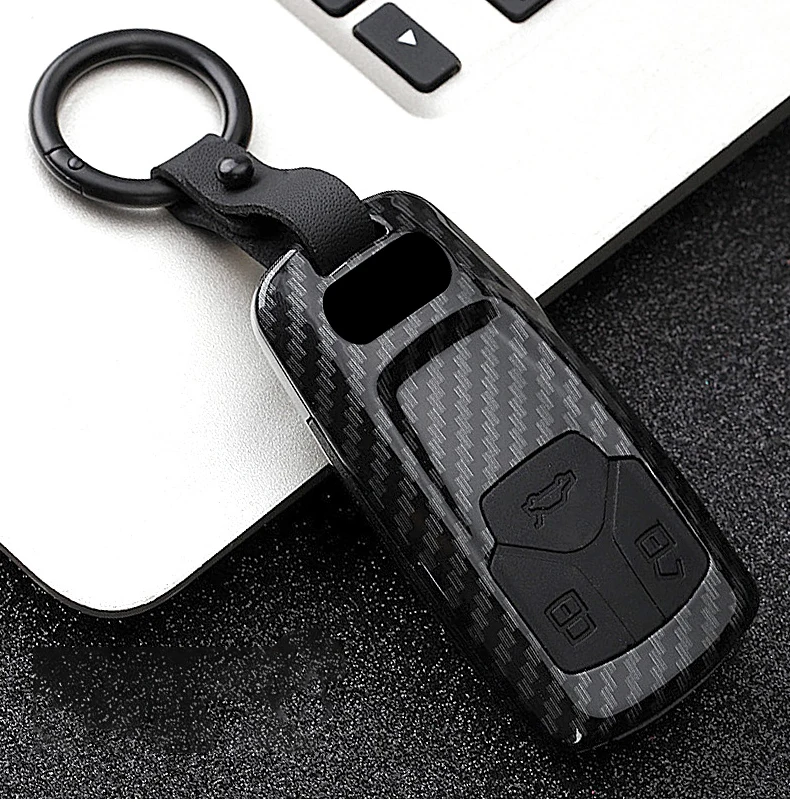 ABS+Silicone Car Key Case Key Cover For Audi A4 A5 S4 S5 B9 8W Q7 4M Q5 TT TTS RS 8S Roadster A4L Allroad 2017 2018 Accessories