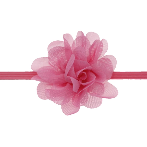dark pink Детская повязка на голову, мини шифоновая ткань, сделай сам, цветы, повязка на голову для девочки, повязка на голову, реквизит для фотосессии, аксессуары для новорожденных - Цвет: dark pink