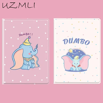 

For New iPad 9.7 pro/air3 10.5 11 10.2 air2 mini Cute Cartoon Dumbo Pattern Auto Awake Smart Tablet Protective Case Cover+Gifts