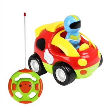 

Cartoon Remote Control Race Car, with Music Button and LED Headlights,Driver Doll,Safe and Durable,Radio Control Toy for Toddler