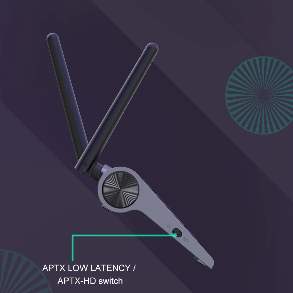 Bluetooth 5,0 большой диапазон Aptx HD низкая задержка RCA Aux 3,5 мм аудио оптический ТВ-трансмиттер, ресивер By-Pass беспроводной музыкальный адаптер