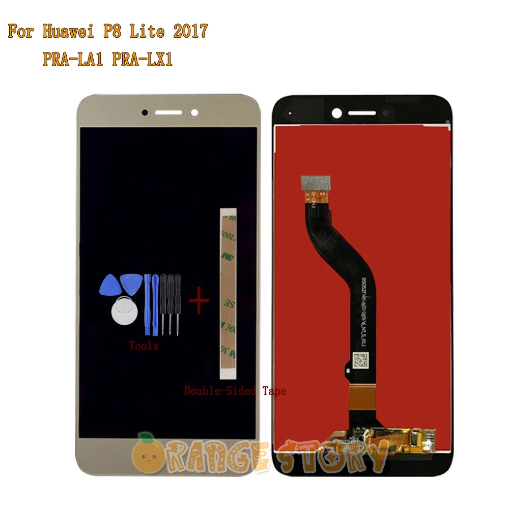 Gold LCD and TP Запасная часть полный ЖК-дисплей Дисплей Сенсорный экран для huawei P8 Lite PRA-LA1 PRA-LX1 PRA-LX3/honor 8 lite WAS-LX1A PRA-LX2+ Инструменты - Цвет: Gold LCD and TP