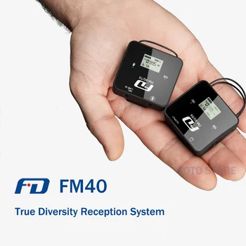 

FD FM40 Mini Wireless Microphone With True Diversity Reception System Lapel Lavalier Microphone for DSLR Phones Mixer Camcorder