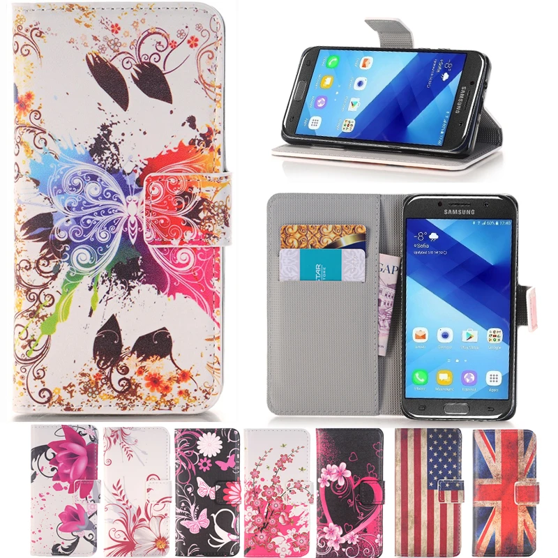 Кожаный чехол-книжка с бумажником чехол для samsung Galaxy GT S7562 S7580 J3 J5 J7 2016 A3 A5 2017 J2 Prime S3