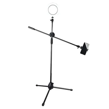 

Adjustable Photography Mobile phone high angle shot bracket With Boom Arm Bluetooth Ring Light Tripod For Photo/Video Shooting