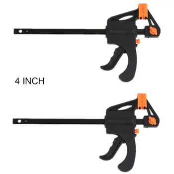 

2pcs/set 4/6/8 Inches F-shaped Fixed Clip Carpentry Glass Handle Fast Clamp