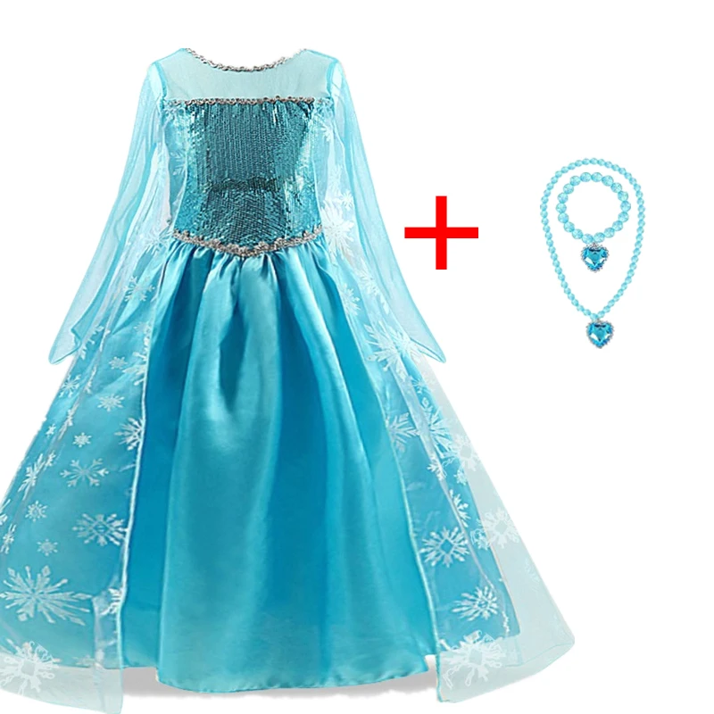 Girls Dress Princess Costume Princess Girls Elsa Dress Cosplay Dresses Snow Queen Costumes Kids Halloween Dress