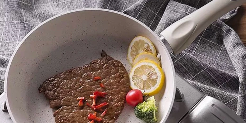 Maifan каменные кастрюли и сковороды, многофункциональная антипригарная сковородка для стейка, сковородка для омлета, уплотненная индукционная плита с открытым пламенем, универсальная