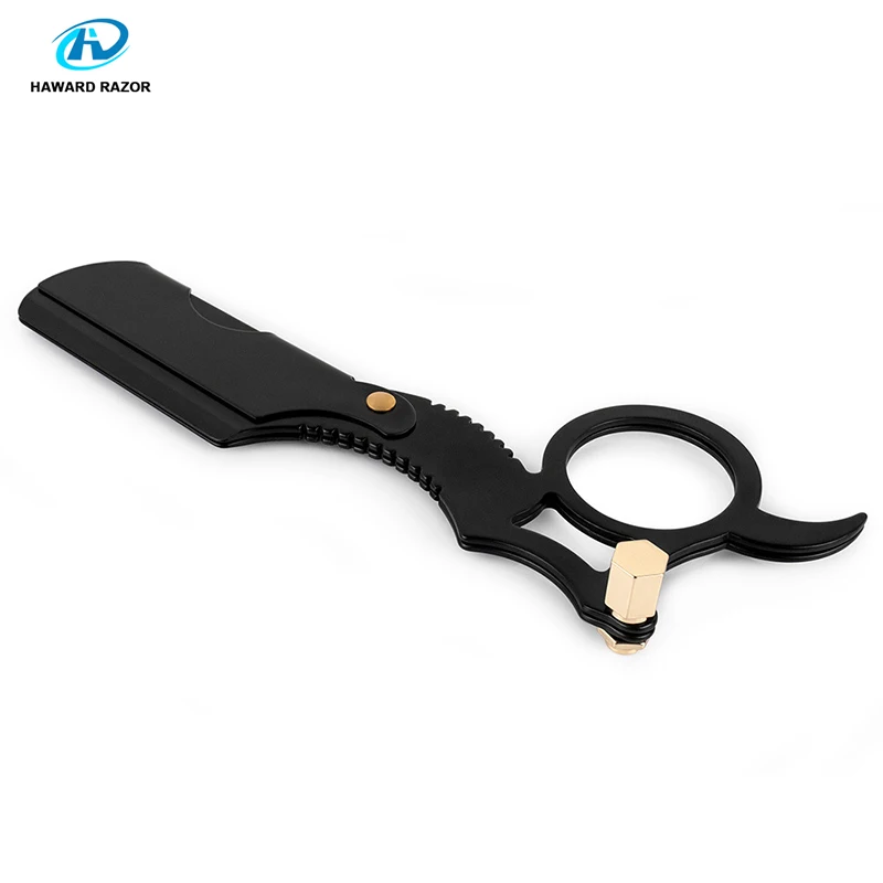 

HAWARD Thumb Razor Stainless Steel Vintage Shaver Women Hair Removal Tools Eyebrow Trimming Men's Classic Barber Razor 10 Blades