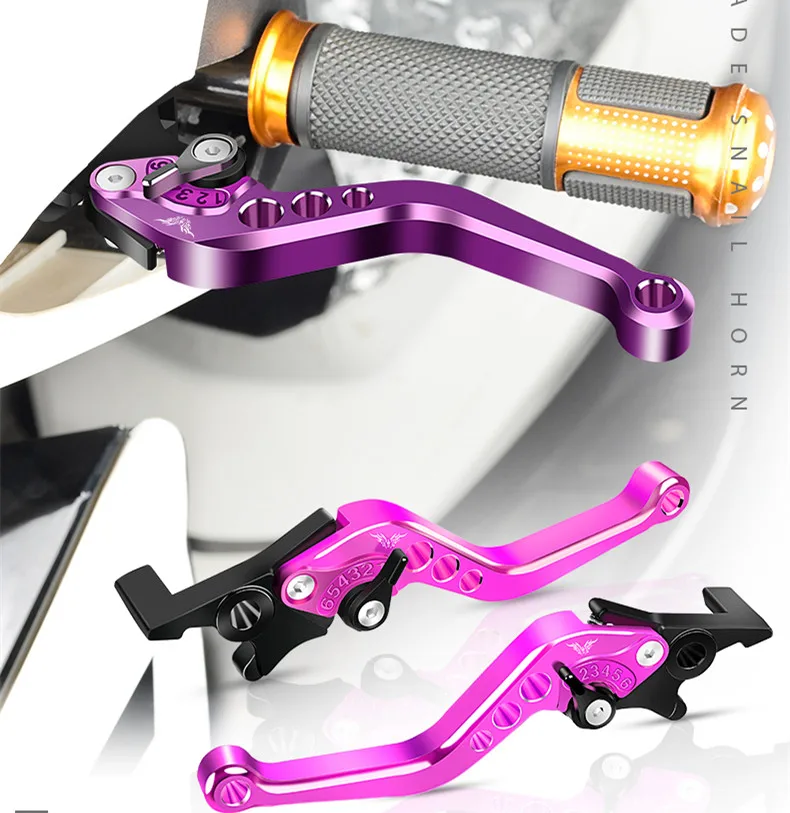 Универсальный Электрический скутер аксессуары для мотоцикла, мотоцикл CNC алюминиевый коротышка Регулируемые тормозные рычаги сцепления