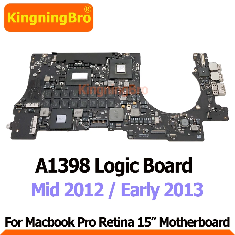 Full Tested A1398 Motherboard CPU i7 8GB 16GB 820-3332-A For Macbook Pro Retina 15 A1398 Logic Board Mid 2012 Early 2013