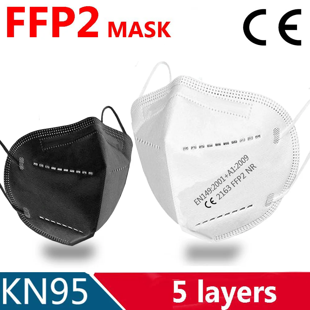 FFP2 маска CE FPP2 защитный KN95 велосипеде фильтр 5-Слои рот в маске крышка пыли из
