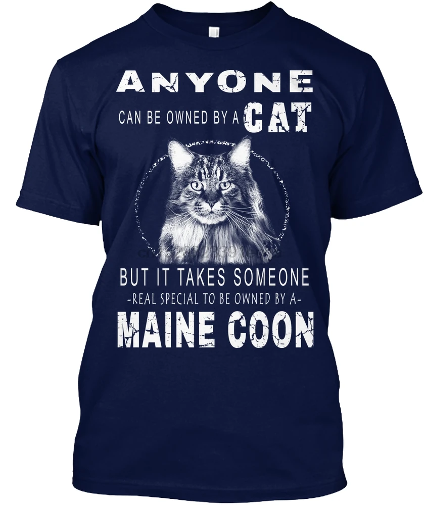 Mannen T shirt Maine Coon Kat Persoon T 