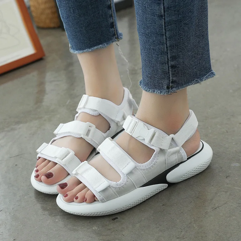 

Summer Chunky Sandals Women Buckle Open Toes Women Sandals Shoes Casual White Ladies Shoes Breathable Platform Sandal SL-76