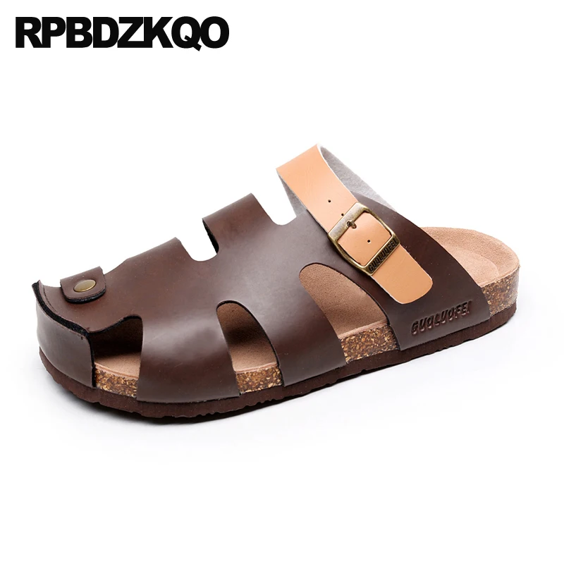 men's closed toe slide sandals