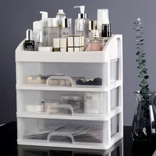 Best Price Makeup Organizer Drawers Plastic Cosmetic Storage Box Jewelry Container  Makeup Brush Holder Desktop Sundry Storage Case