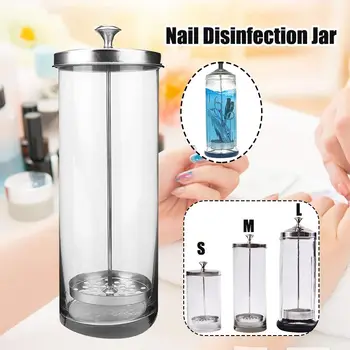 

1Pcs Manicure Tools Disinfection Cup Professional Salon Manicurist Sterilization Container Sanitizer Glass Nail Disinfection Cup