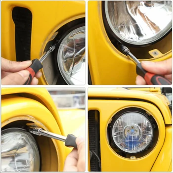 

Exterior Headlight Bracket 2pcs Metal Round For Jeep Wrangler TJ 1997-2006