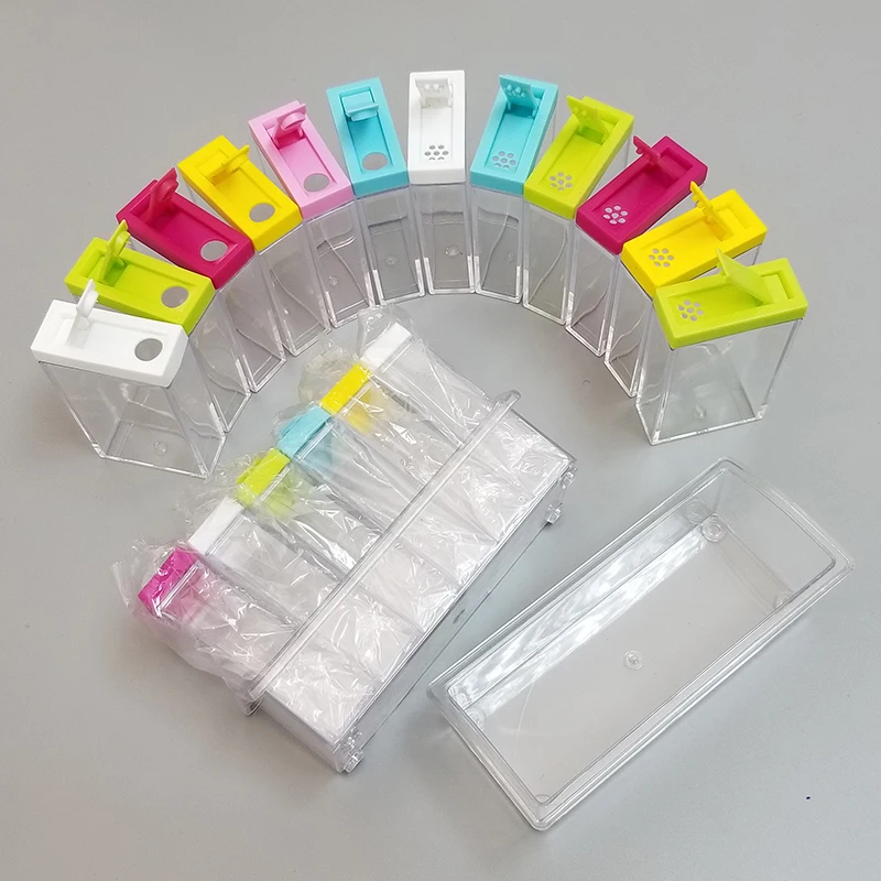 

Transparent Spice Jar Set Salt and Pepper Seasoning Bottle Colorful Lid Kitchen Condiment Cruet Storage Container