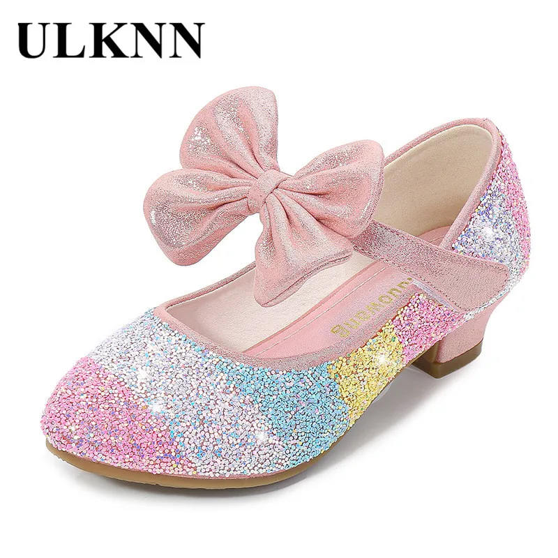 Shoes High-Heel Girls Princess Soft-Sole Round-Toe