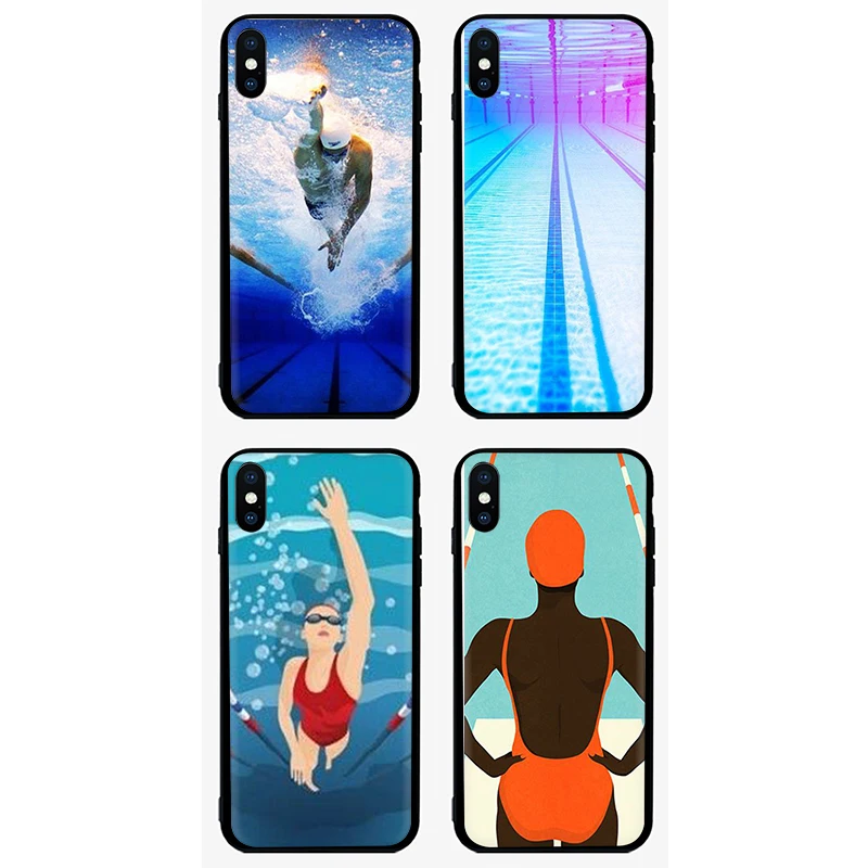 Прекрасный ТПУ Мягкий силиконовый чехол для бассейна для Apple iPhone 5 5S SE 6 6S 7 8 Plus X XR XS 11 Pro Max
