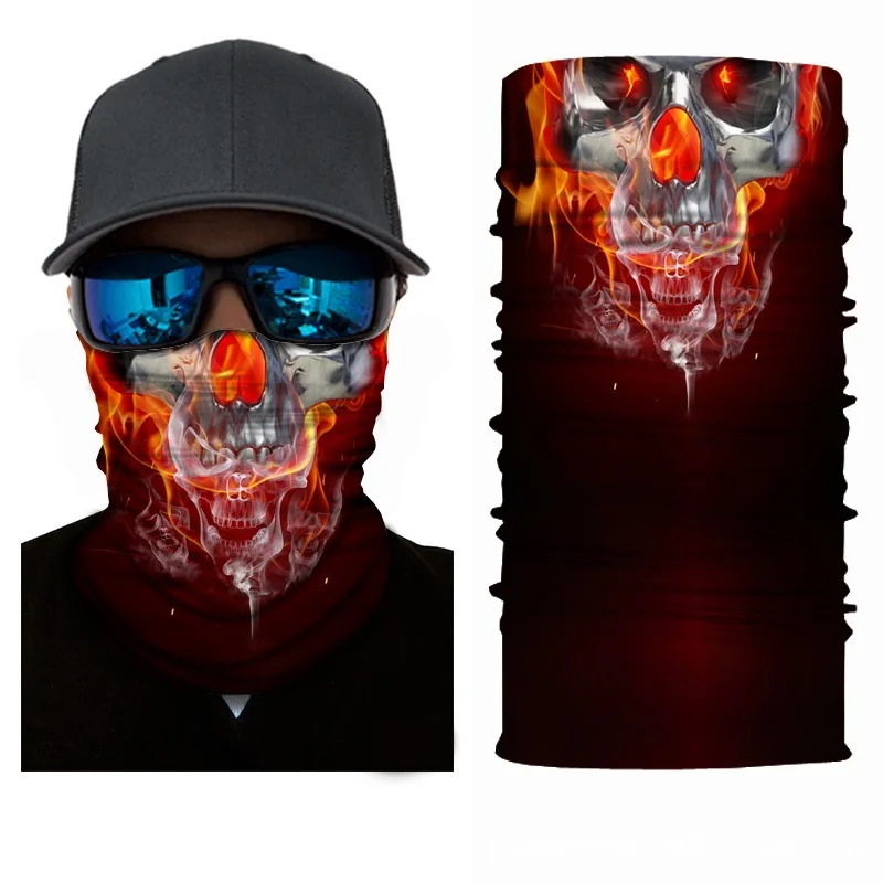 men's scarves Promotional Elastic Cycling Skull Seamless Bandana Scarf Customize Outdoor Sports Neck Warmer Gaiter mens infinity scarf Scarves