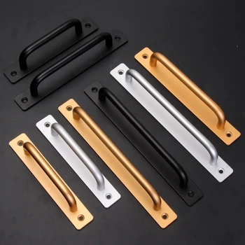 

Black Aluminum alloy handle thickened window and cabinet door handle drawer long handle the balcony move handle