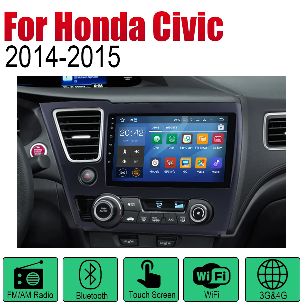 ZaiXi Android автомобильный gps Navi для Honda Civic~ плеер навигация WiFi Bluetooth Mulitmedia система аудио стерео эквалайзер