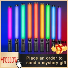 Photographic Fill Light RGB Stick Light Colorful Portable Hand-held External Video Adjustable Color Photo Temperature for Living