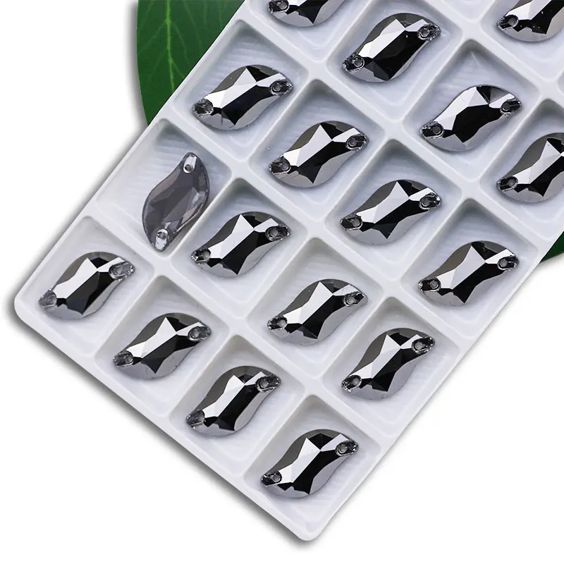 Sparkling S-Shape Colorful Glass Rhinestones