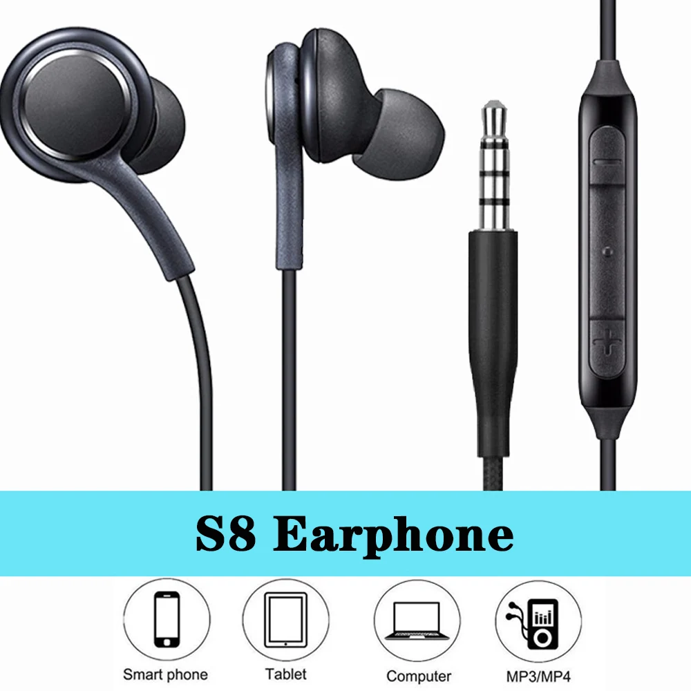 

S8 s8 In-Ear Wired Earphone Earbud gaming Headset pk S5 S6 S7 not S9 tws with Mic Sport with Mic 3.5mm Stereo for Samsung Xiaomi