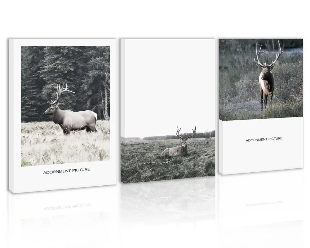 

Deer in Wilderness Wall Art Decor Canvas Painting Kitchen Prints Pictures for Home Living Dining Room