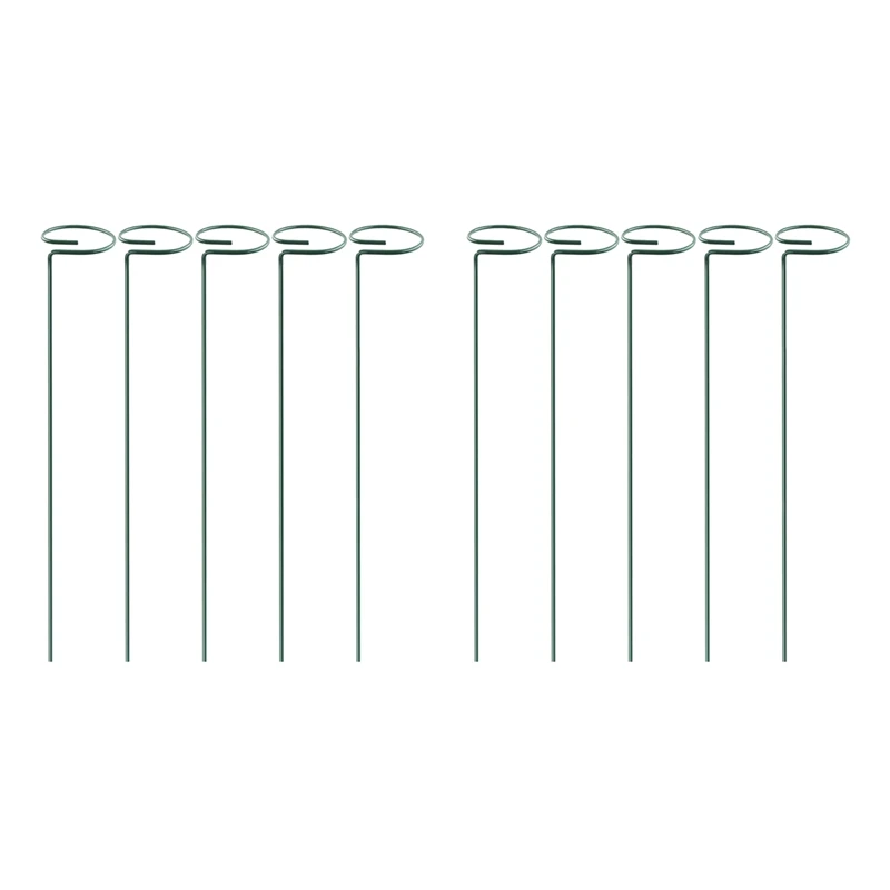 10 Pack Garden Plant Support Stakes Single Stem Support Stake Plant Cage Support Rings Flowers Stem Plant Growing Lazy Inflatable Sofa Chairs  Outdoor Furniture