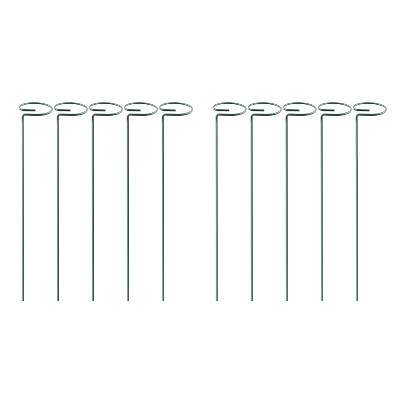 10 Pack Garden Plant Support Stakes Single Stem Support Stake Plant Cage Support Rings Flowers Stem Plant Growing Lazy Inflatable Sofa Chairs 