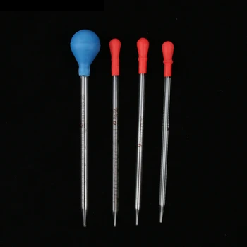 

1ml 2ml 3ml 5ml Rubber Head Glass Dropper Glass Pipette Lab Veterinary Medical Dropper Pipet With Scale Line Transparent