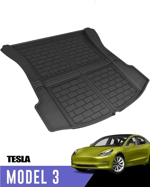 Model 3 2020-2023: Full All-weather Floor/Frunk/Trunk Mats Bundle Set –  EVACA, Premium Accessories for Tesla Model 3 & Model Y