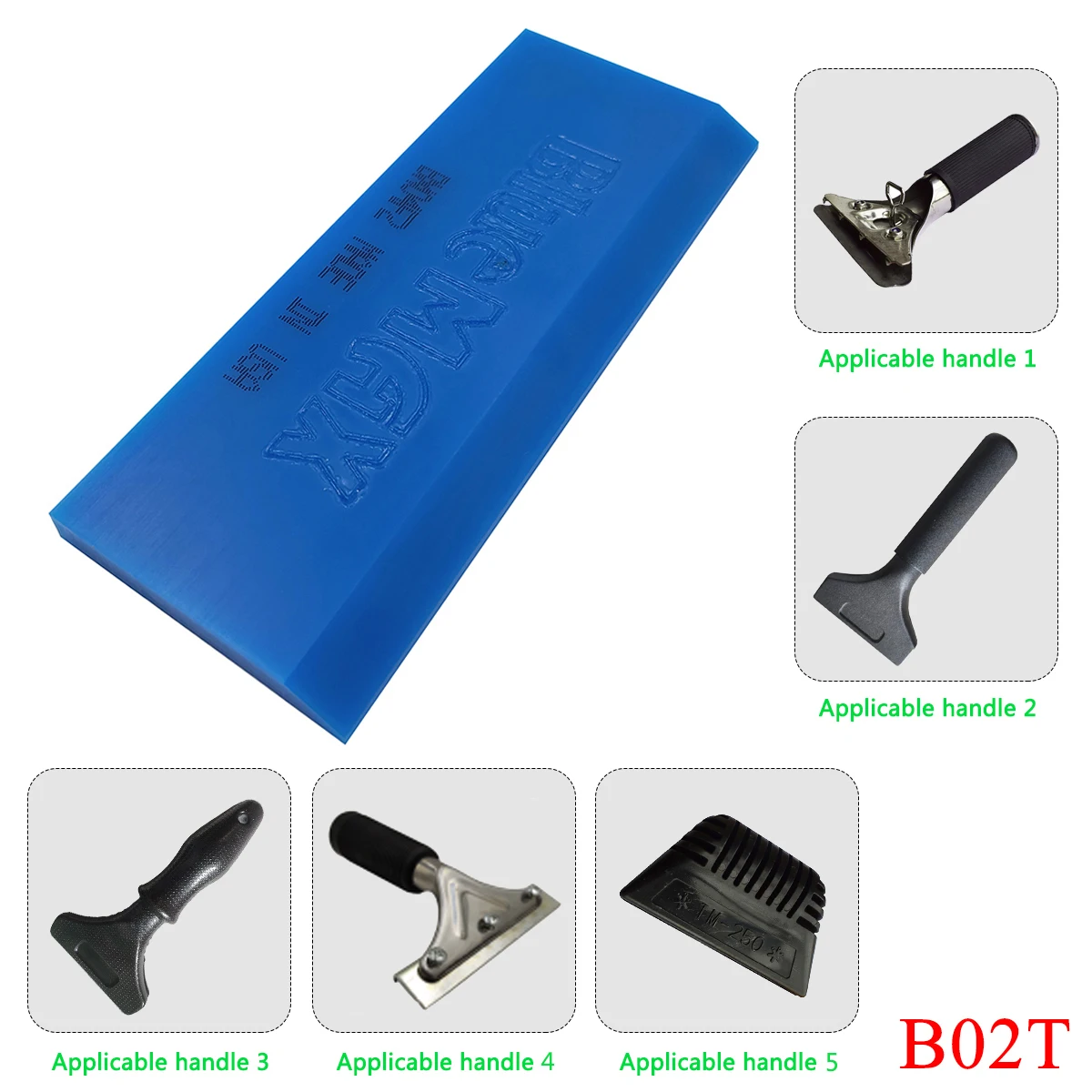 BLUEMAX 고무 스퀴지 자동차 색조 도구 예비 블레이드 자동 비닐 랩 창 필름 도구 가정용 자동차 청소 얼음 스크레이퍼 B02