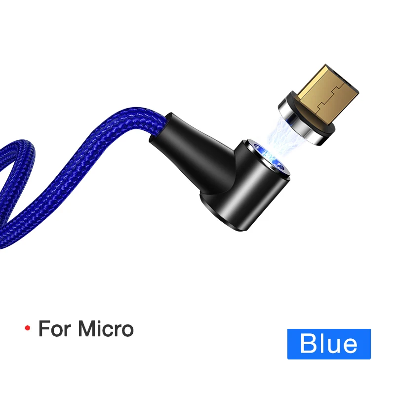 Cafele новейший QC 3,0 Магнитный Micro USB кабель для iPhone телефон зарядный провод шнур Тип USB C кабель для huawei P30 Xiaomi samsung - Цвет: Blue for micro