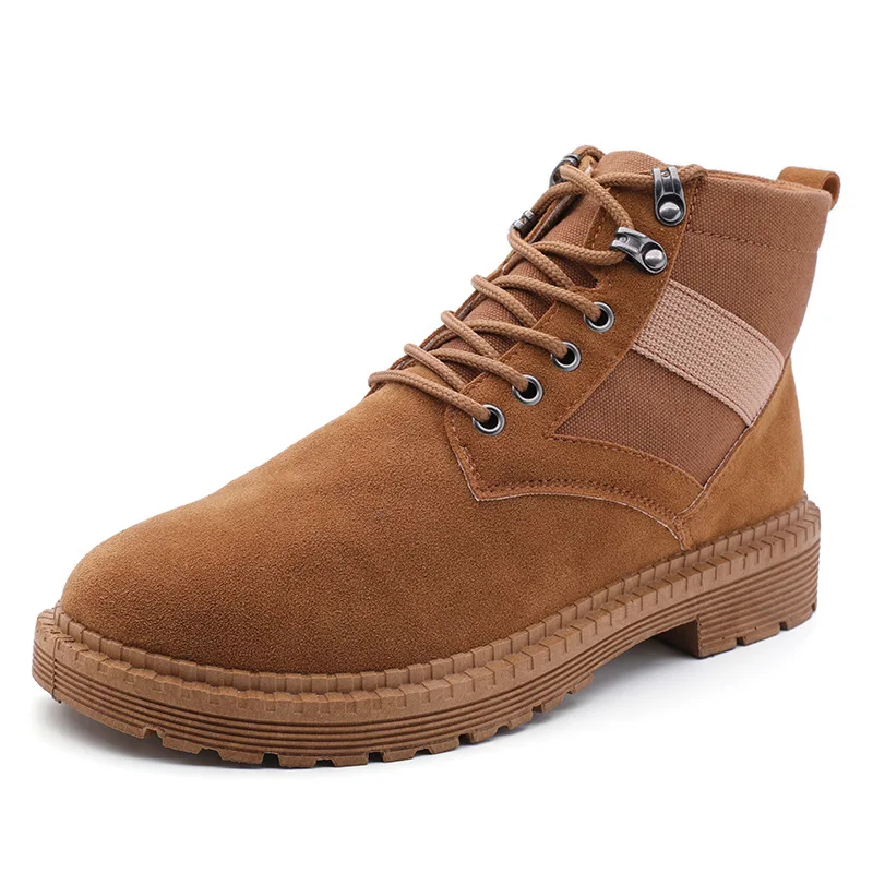

Fashion Men Flock Leisure Ankle Boots Classic Warm Comfortable Mens Shoes Vintage Style Dapper Tooling Boots Zapatos DF423
