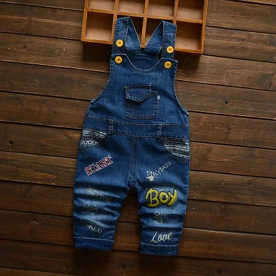

New Arrival Spring and autumn Baby Bib Pant Kid Boys Girls Denim Overalls infant Trousers Kids Rompers Overall