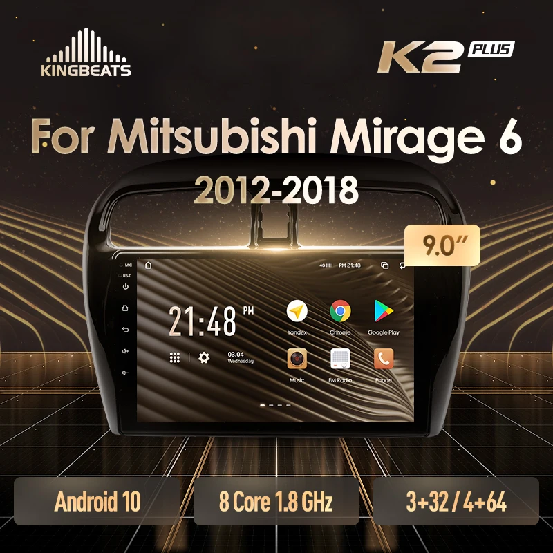 KingBeats штатное головное устройство For Mitsubishi Mirage 6 2012 - 2018 GPS Android 10 автомагнитола на