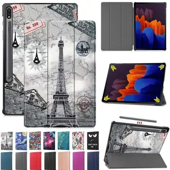 

For Samsung Galaxy Tab S7 plus 12.4" T970 T950 Smart Patterned PU Leather Stand Flip Tablet Case Cover