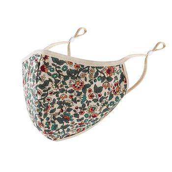 

Mascarilla Adult Floral Print Adjustable Safet Protect Washable Cotton Mask Anti Fog Dust Haze Mouth Cover Washable