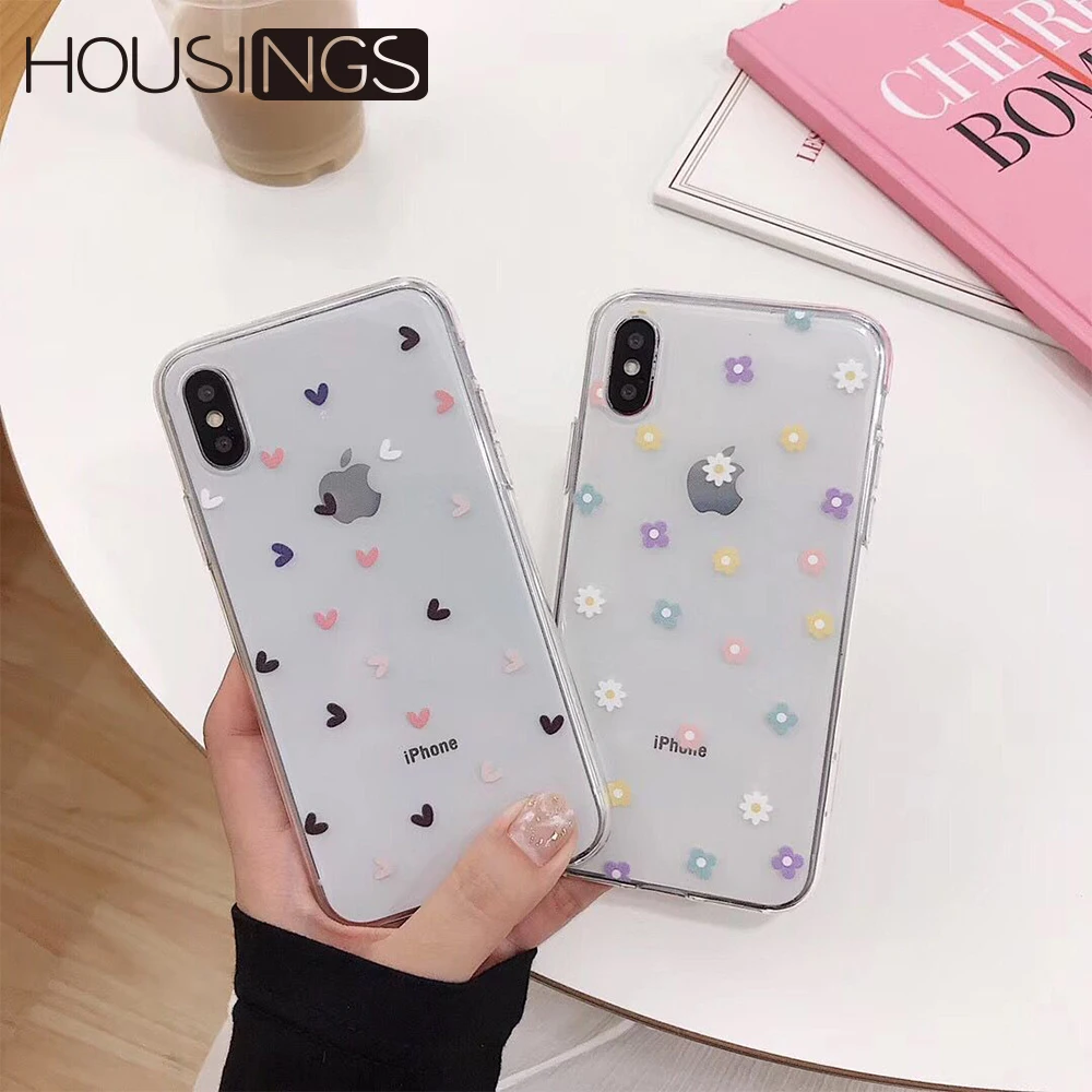 Красочный цветочный Телефон чехол для iPhone 6 7 8 Plus мягкий прозрачный TPU с принтом