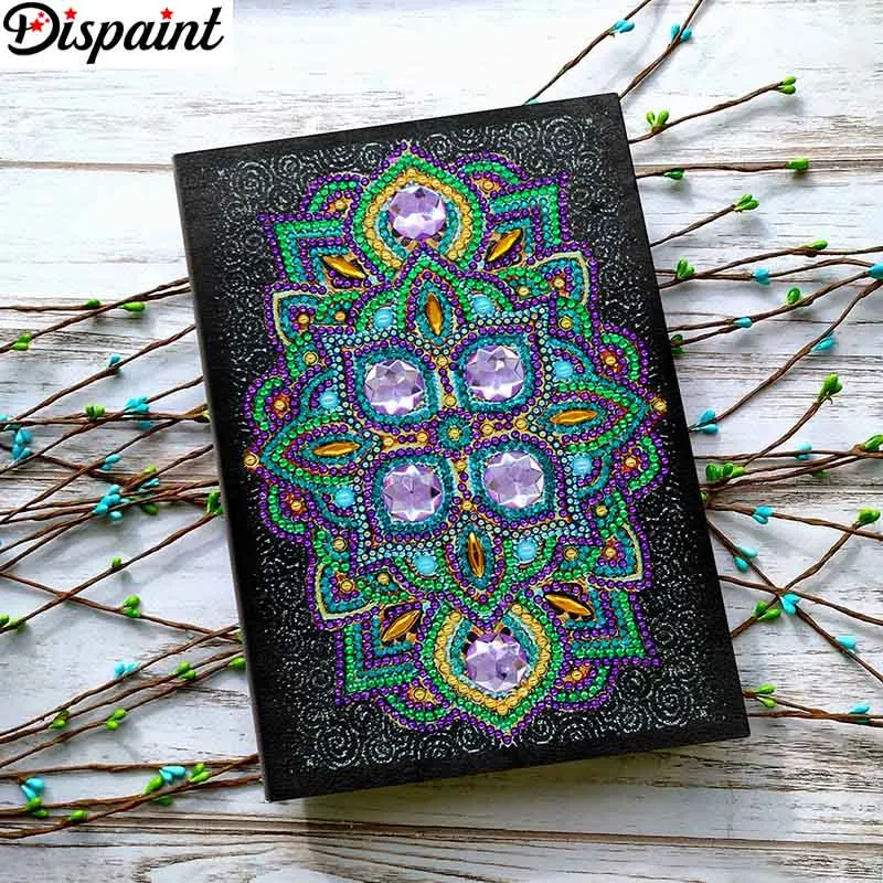 Dispaint A5 записные книжки 5D DIY алмазная живопись специальная форма Дневник Книга Алмазная вышивка "Мандала птица" Стразы Декор подарок