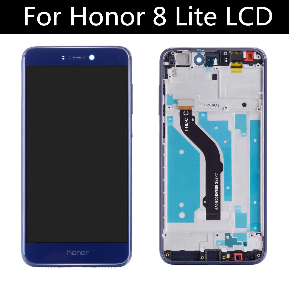 Дисплей для Huawei Honor 8 lcd Lite дисплей сенсорный экран ЖК с рамкой оригинальный PRA TL10 LX1