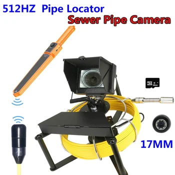 마운틴 IPS 모니터 하수관 검사 카메라, 산업용 내시경, 512HZ 파이프 로케이터, 16GB DVR, 4.3 인치