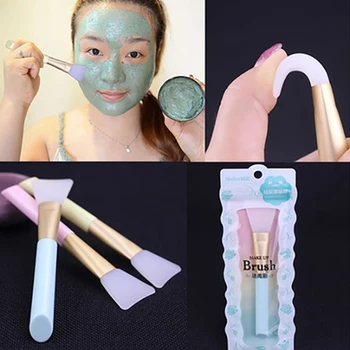 

1PC Face Mask Brush 3 ColorS Soft Silicone Facial Mud Mask Applicator Facial Mask Mud Stirring Brush MaskS Beauty Tool TSLM2